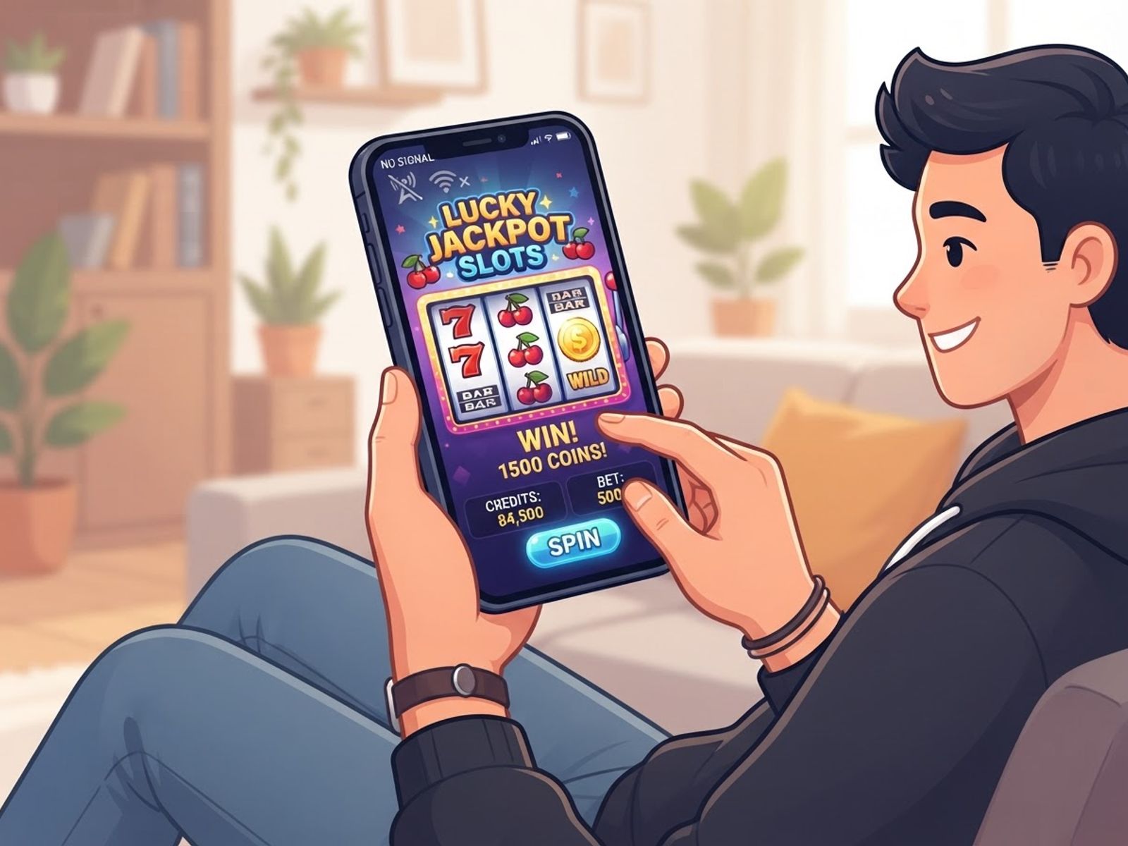 Mode hors ligne sur mobile de casino social